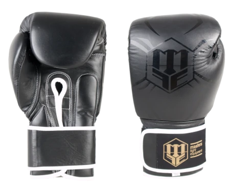 RĘKAWICE BOKSERSKIE SKÓRZANE MASTERS RBT-BLACK/BLACK