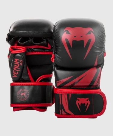 RĘKAWICE MMA VENUM CHALLENGER 3.0 SPARRING BLACK/RED