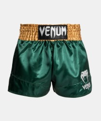 Przejdź do produktu VENUM SPODENKI MUAY THAI CLASSIC GREEN/GOLD/WHITE