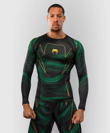 VENUM MATUPA RASHGUARD DŁUGI RĘKAW BLACK/GREEN/GOLD