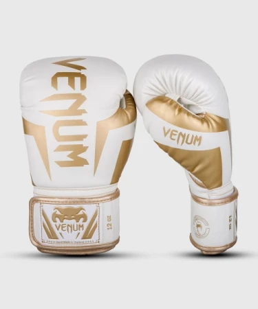 RĘKAWICE BOKSERSKIE VENUM ELITE WHITE/GOLD