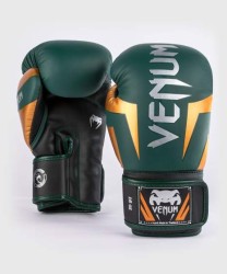 Przejdź do produktu RĘKAWICE BOKSERSKIE VENUM ELITE GREEN/BRONZE/SILVER