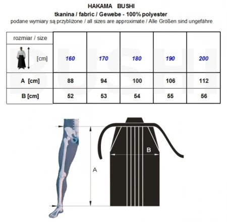 HAKAMA CZARNA BUSHI