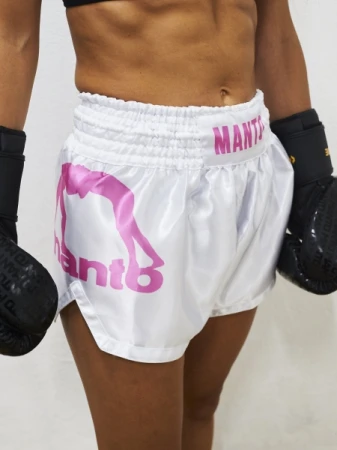 MANTO SPODENKI MUAY THAI DUAL BIAŁE