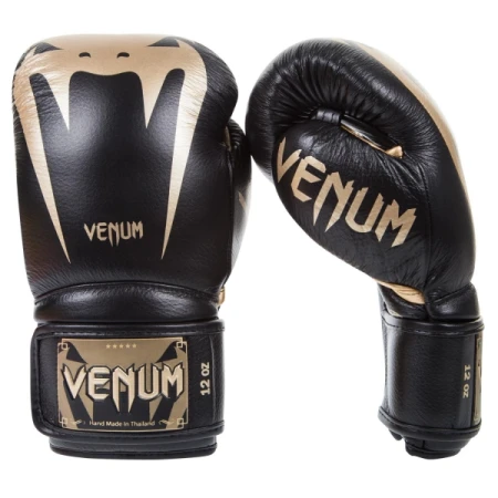 VENUM GIANT 3.0 BLACK/GOLD SKÓRZANE RĘKAWICE BOKSERSKIE
