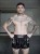 MANTO SPODENKI MUAY THAI DUAL CZARNO-SREBRNE