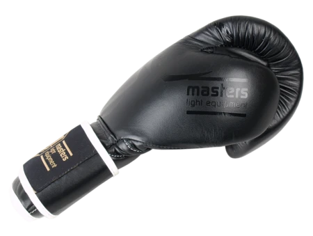 RĘKAWICE BOKSERSKIE SKÓRZANE MASTERS RBT-BLACK/BLACK