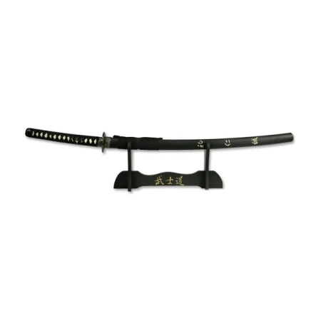 KATANA CZARNA ZE STOJAKIEM