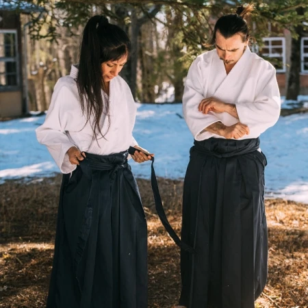 HAKAMA  TRAINING CZARNA - FUJIMAE