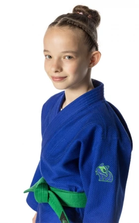 JUDOGA DAX KIDS NIEBIESKA (G 450) - KPL Z BIAŁYM PASEM