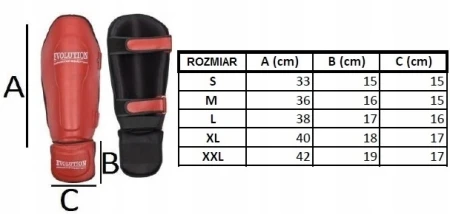 OCHRANIACZE NA GOLEŃ I STOPĘ MUAI THAI EVOLUTION PU CZERWONE