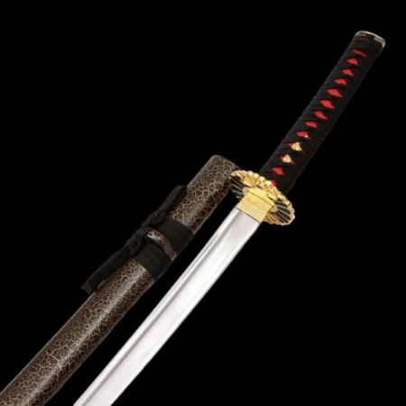KATANA PŁATNERSKA ZE ZŁOTO-CZARNĄ TSUBĄ