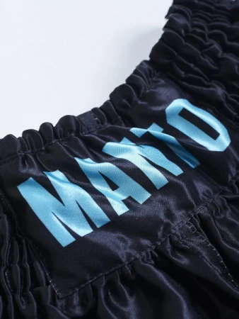 MANTO SPODENKI MUAY THAI DUAL CZARNO-BŁĘKITNE