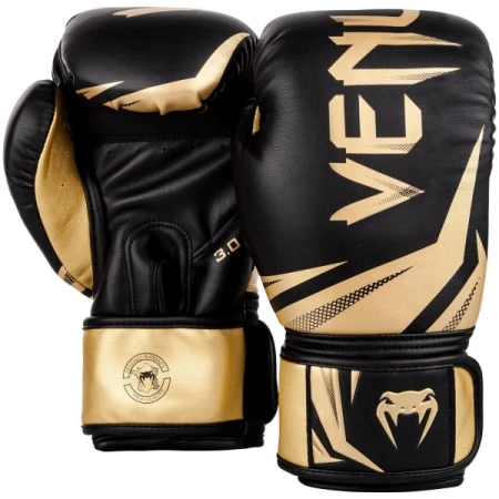 VENUM CHALLENGER 3.0 BLACK/GOLD RĘKAWICE BOKSERSKIE