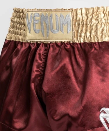 VENUM SPODENKI MUAY THAI CLASSIC BURGUNDY/GOLD/WHITE