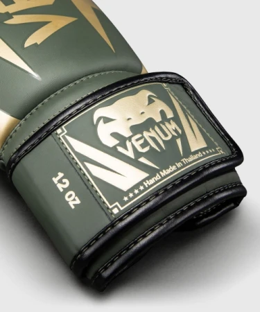 RĘKAWICE BOKSERSKIE VENUM ELITE KHAKI/GOLD