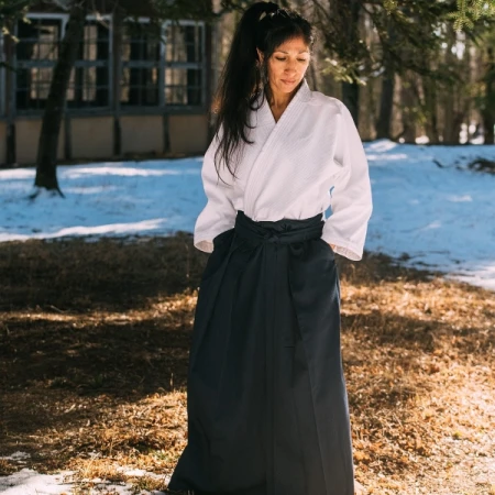HAKAMA  TRAINING CZARNA - FUJIMAE