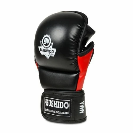 RĘKAWICE MMA DBX BUSHIDO SPARINGOWE CZARNO-CZERWONE