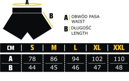 MANTO SPODENKI MUAY THAI DUAL CZARNO-SREBRNE