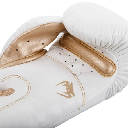 VENUM GIANT 3.0 WHITE/GOLD SKÓRZANE RĘKAWICE BOKSERSKIE