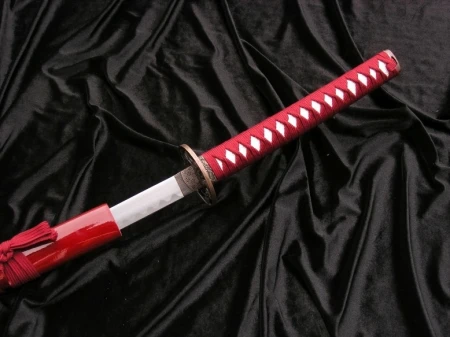 CZERWONA KATANA Z MOTYWEM SMOKA