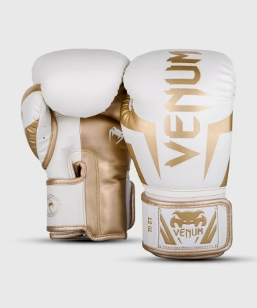 RĘKAWICE BOKSERSKIE VENUM ELITE WHITE/GOLD