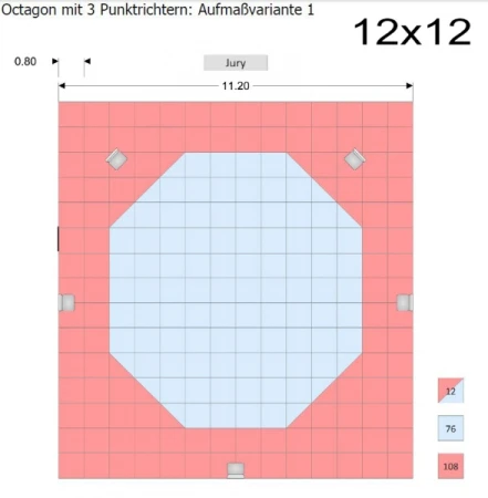 NAROŻNIKI MATY OCTAGON Z APROBATĄ WT KWON KOREAN STYLE (ZESTAW 2 SZT)-