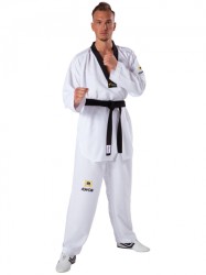 Przejdź do produktu DOBOK KWON FIGHTLITE Z CZARNĄ PLISĄ WT RECOGNIZED