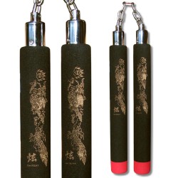 Przejdź do produktu NUNCHAKU NA ŁAŃCUCHU PROFILOWANE Z MOTYWEM SMOKA