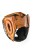 Skórzany kask bokserski z metalową kratą Retro Tan
