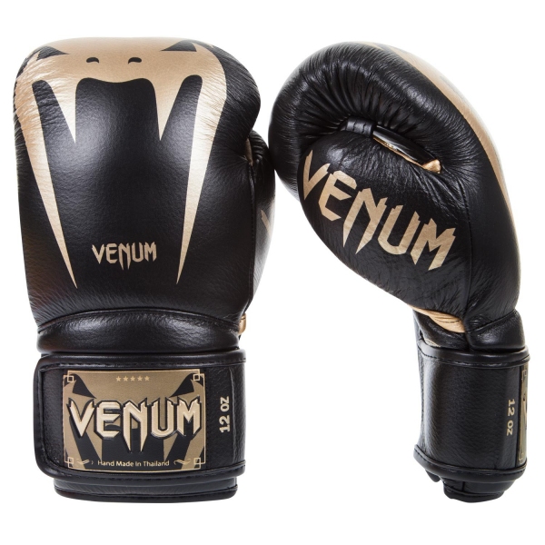 VENUM GIANT 3.0 BLACK/GOLD SKÓRZANE RĘKAWICE BOKSERSKIE