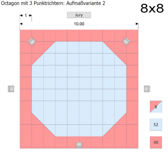 NAROŻNIKI MATY OCTAGON Z APROBATĄ WT KWON KOREAN STYLE (ZESTAW 2 SZT)-