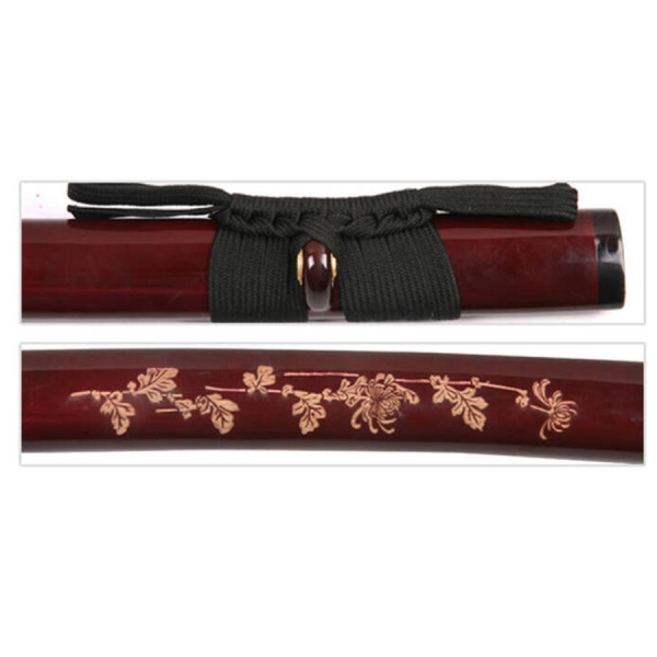 KATANA BORDOWA Z MOTYWAMI KWIATOWYMI