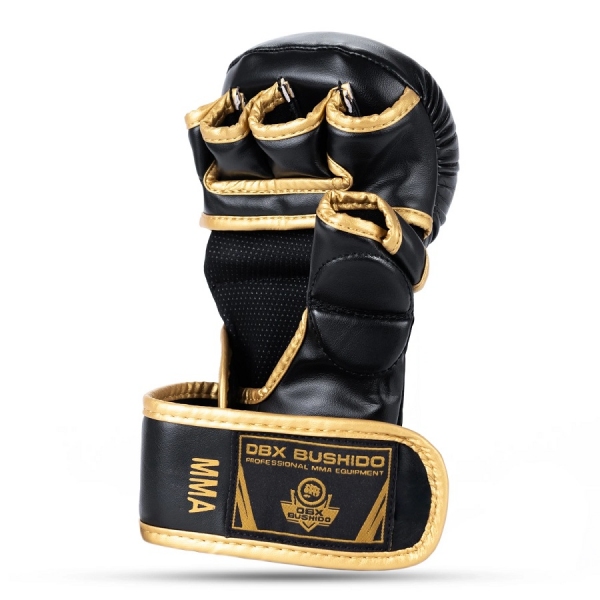 RĘKAWICE MMA DBX BUSHIDO SPARINGOWE MASTER GOLD