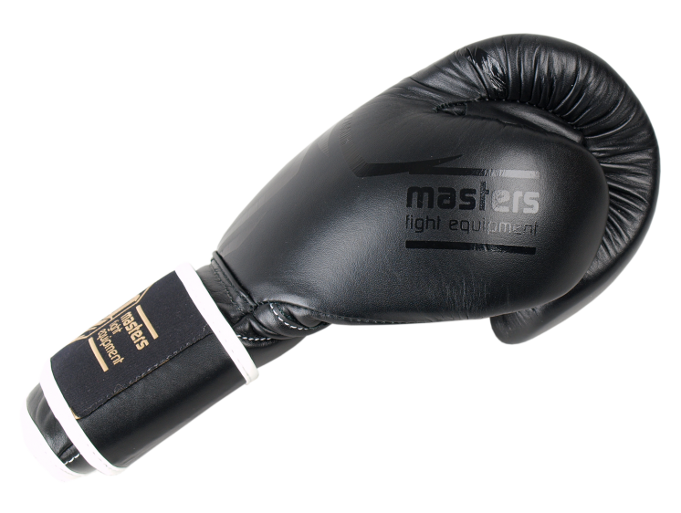 RĘKAWICE BOKSERSKIE SKÓRZANE MASTERS RBT-BLACK/BLACK