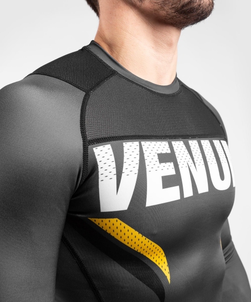 RASHGUARD VENUM ONE FC IMPACT GREY/YELLOW DŁUGI RĘKAW