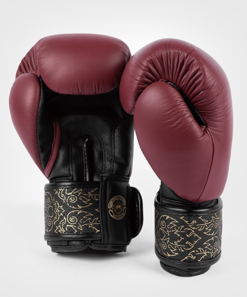 VENUM POWER 2.0 BURGUNDY/BLACK SKÓRZANE RĘKAWICE BOKSERSKIE
