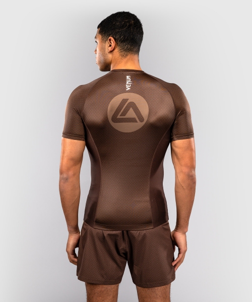 RASHGUARD VENUM x ROGER GRACIE ACADEMY KRÓTKI RĘKAW DARK BROWN