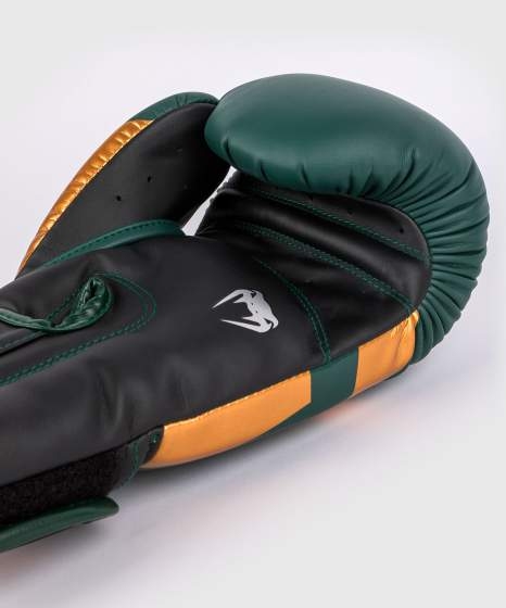 RĘKAWICE BOKSERSKIE VENUM ELITE GREEN/BRONZE/SILVER