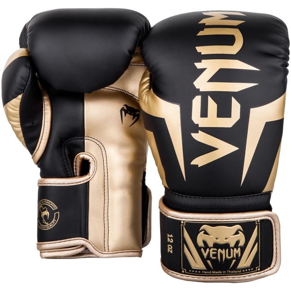 RĘKAWICE BOKSERSKIE VENUM ELITE BLACK/GOLD